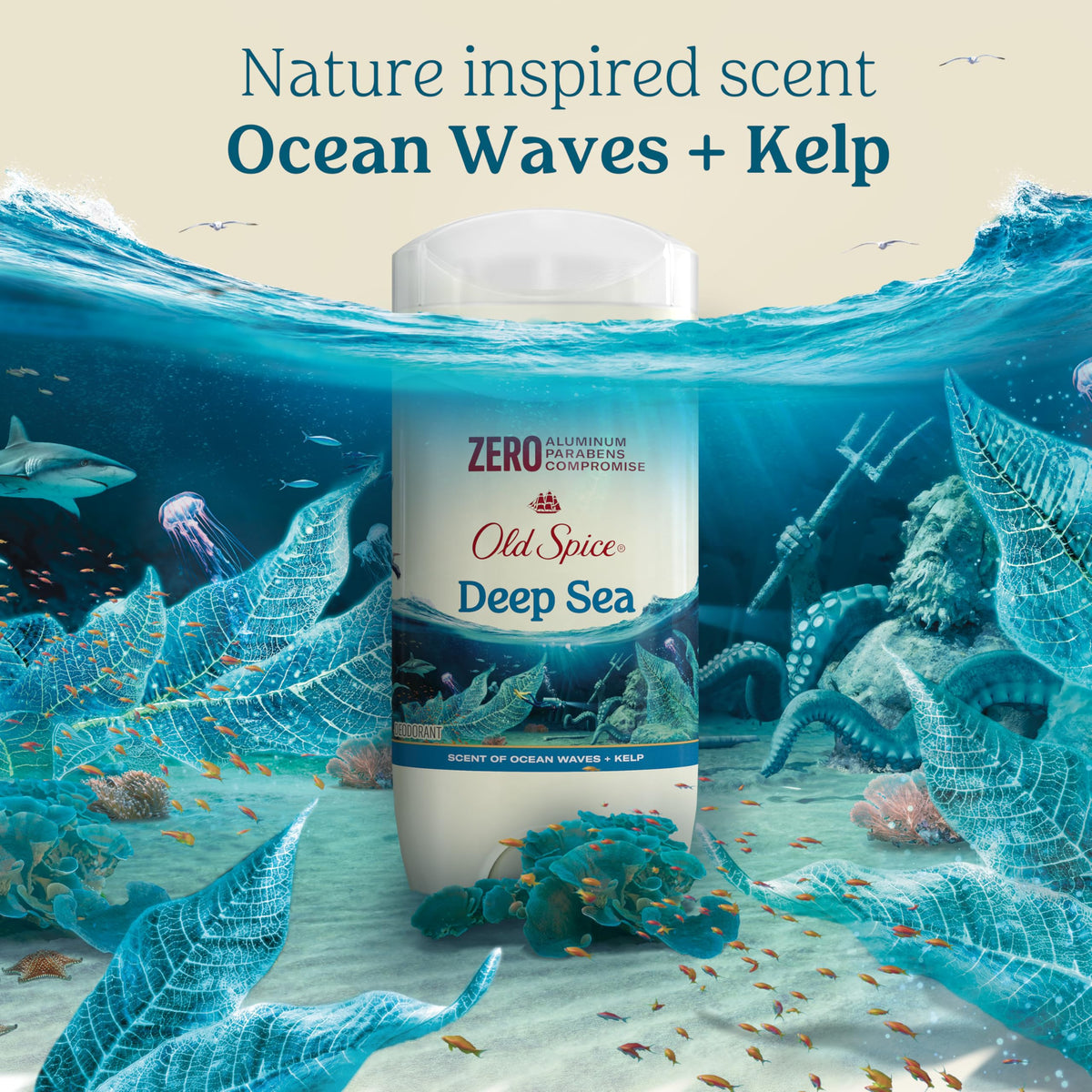 Old Spice Deep Sea Deodorant - Zero Aluminum Parabens Men Stick