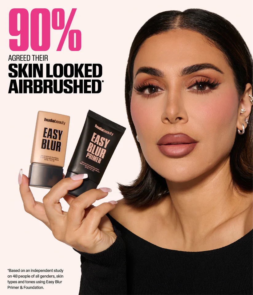Huda Beauty Easy Blur Primer 30ml – Silicone-Free Smoothing Face Base
