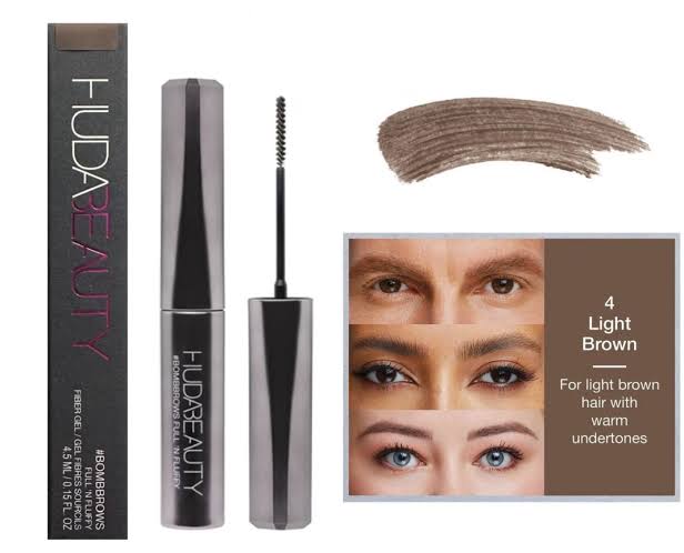 Huda Beauty #BOMBBROWS Full 'n Fluffy Fiber Gel 4.5ml – Volumizing Brow Gel