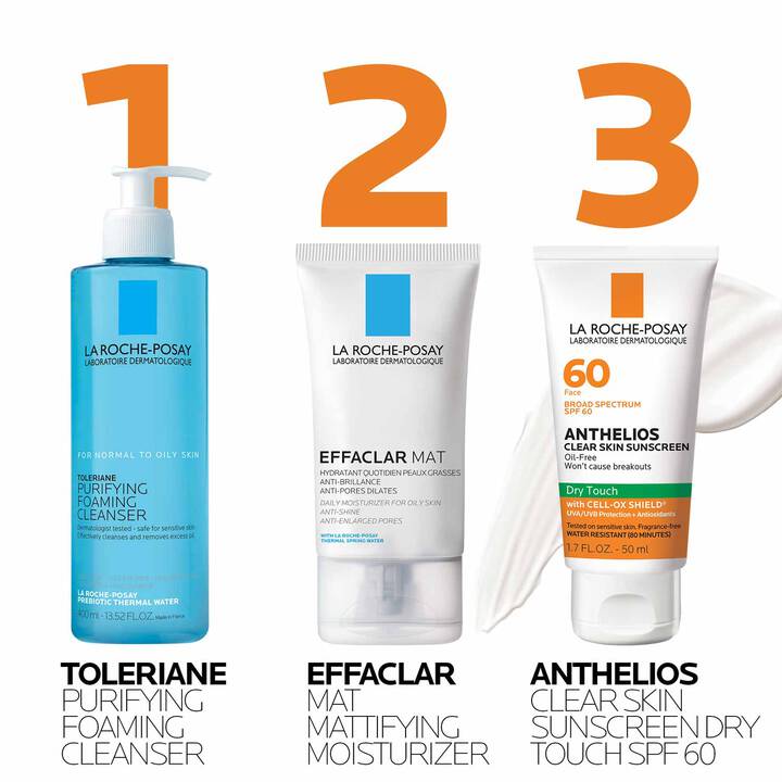La Roche-Posay Anthelios Clear Skin Sunscreen SPF 60 Dry Touch Oil-Free Face Sunscreen for Sensitive & Acne-Prone Skin 90ml
