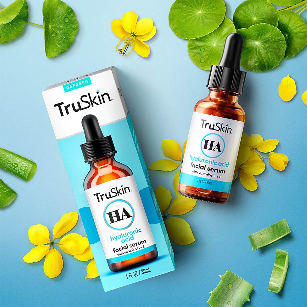 TruSkin Hyaluronic Acid Facial Serum with Vitamins C & E (30ml) – Hydrating & Brightening Serum