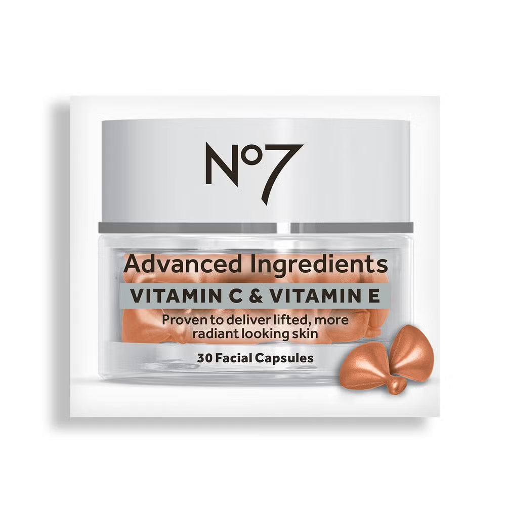 No7 Advanced Ingredients Vitamin C & Vitamin E Facial Capsules (30 Count)