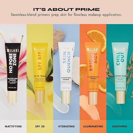 Milani Bright Side Illuminating Primer - Vitamin C & Provitamin B5 Glowing Base (1 Fl Oz / 30ml)