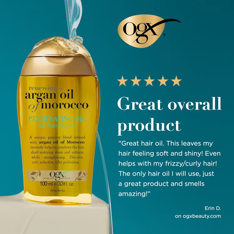 OGX Renewing + Argan Oil of Morocco Penetrating Oil 100ml – Hair Treatment for Shine & Softness