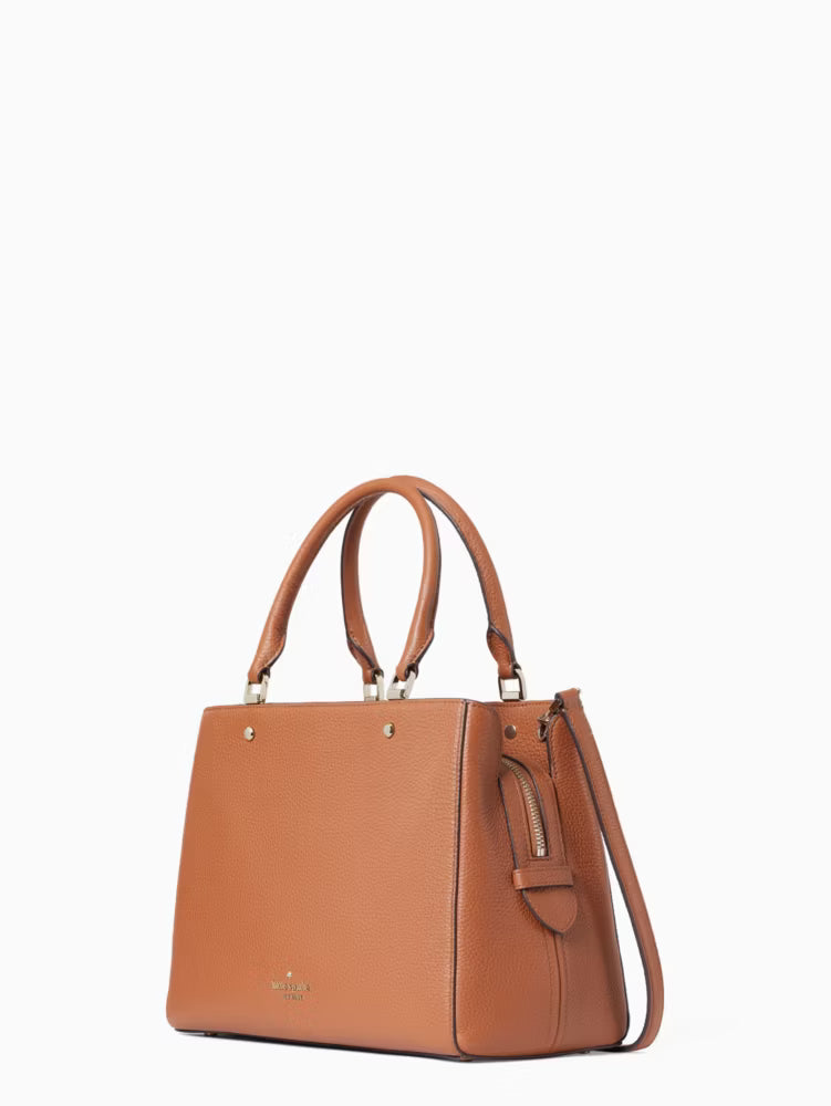 Kate Spade Brown Leather Satchel Bag for Women | Luxury Designer Handbag