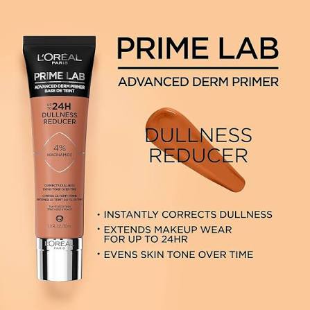 L'Oreal Paris Prime Lab 24H Dullness Reducer Advanced Derm Primer 4 Percent Niacinamide