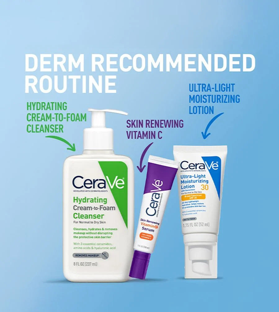 CeraVe Ultra-Light Moisturizing Lotion SPF 30 with Sunscreen for Normal to Oily Skin – 52ml