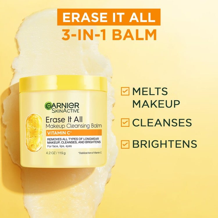 Garnier SkinActive Erase It All Makeup Cleansing Balm Vitamin C Brightening Cleanser