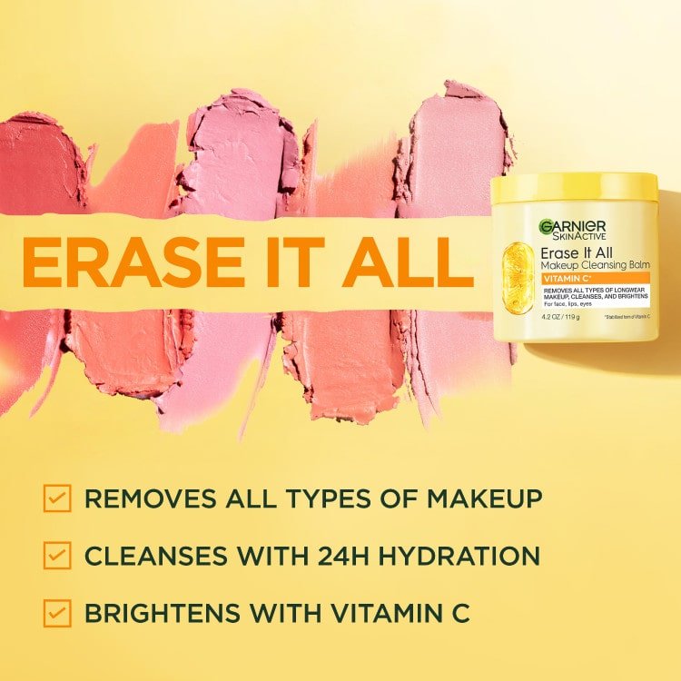 Garnier SkinActive Erase It All Makeup Cleansing Balm Vitamin C Brightening Cleanser