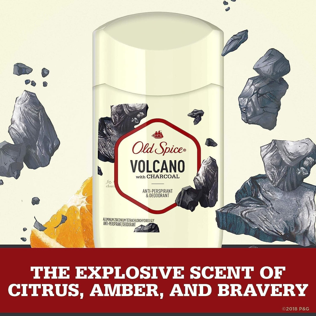 Old Spice Volcano with Charcoal Antiperspirant and Deodorant Stick 2.6 oz