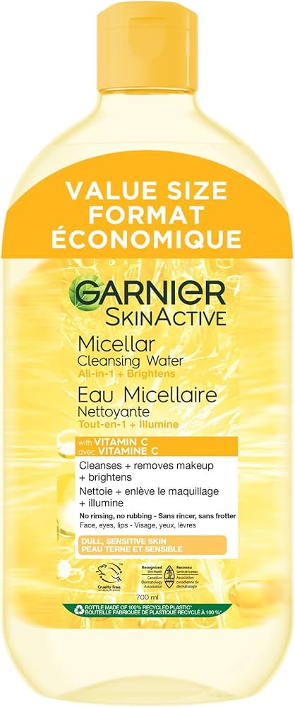 Garnier SkinActive Micellar Cleansing Water Vitamin C Brightening Makeup Remover 700ml