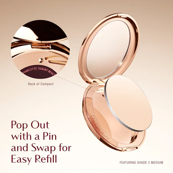 Charlotte Tilbury Airbrush Flawless Finish Powder 0.8g – Mini Complexion Perfecting Micro Powder