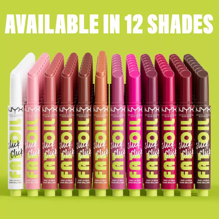 NYX Professional Makeup Fat Oil Slick Click Shiny Tinted Lip Balm Hydrating Oil Sticks