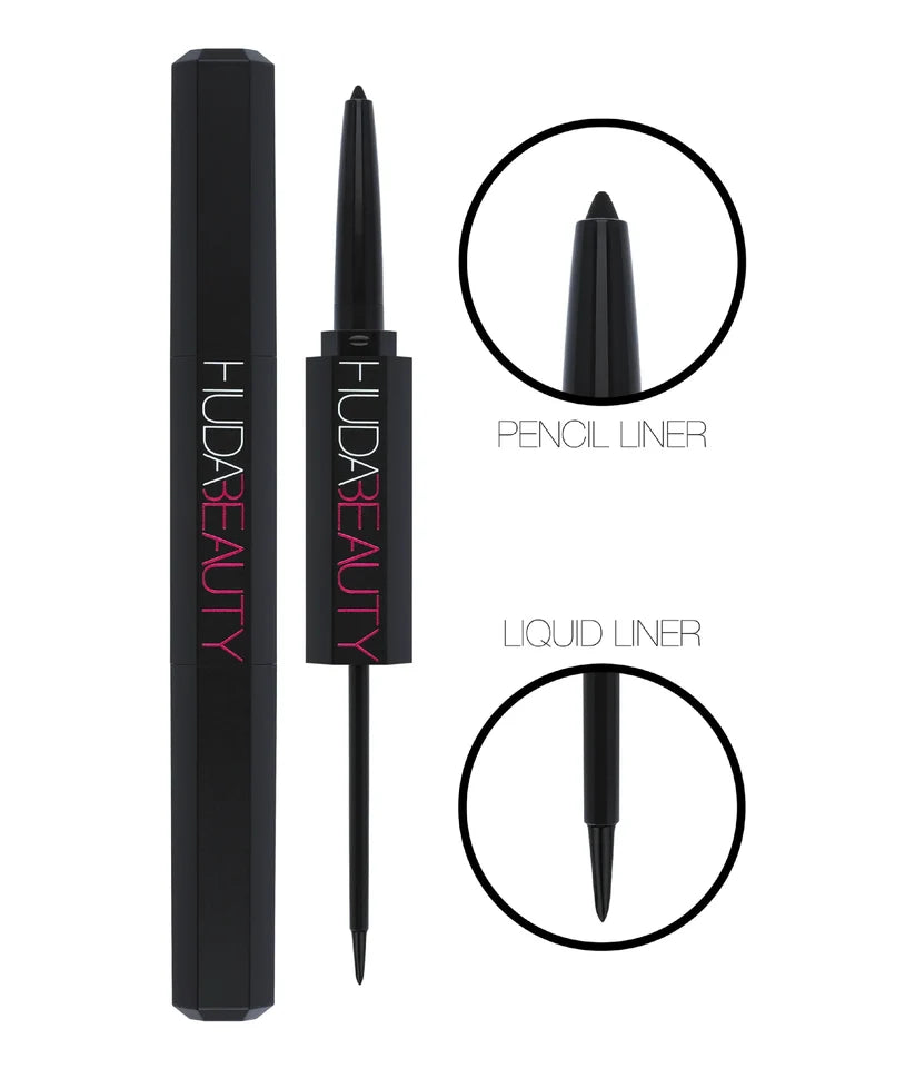 Huda Beauty Life Liner Double Ended Eyeliner Liquid & Pencil – Very Vantablack