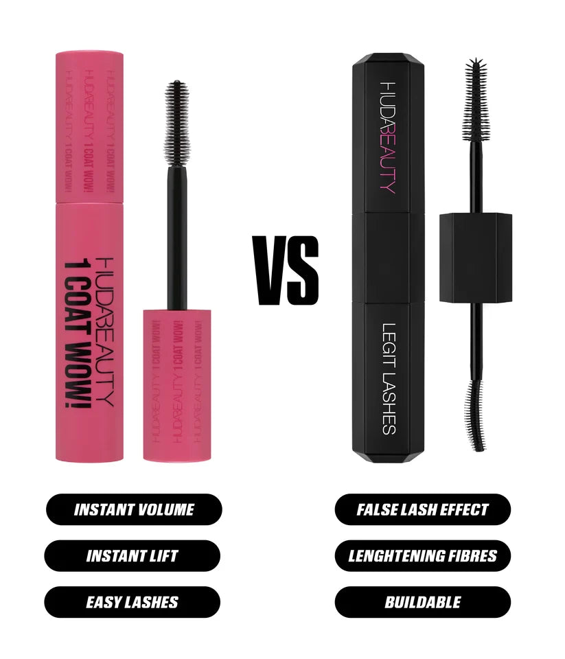 Huda Beauty 1 Coat WOW! Extra Volumizing and Lifting Mascara 10ml