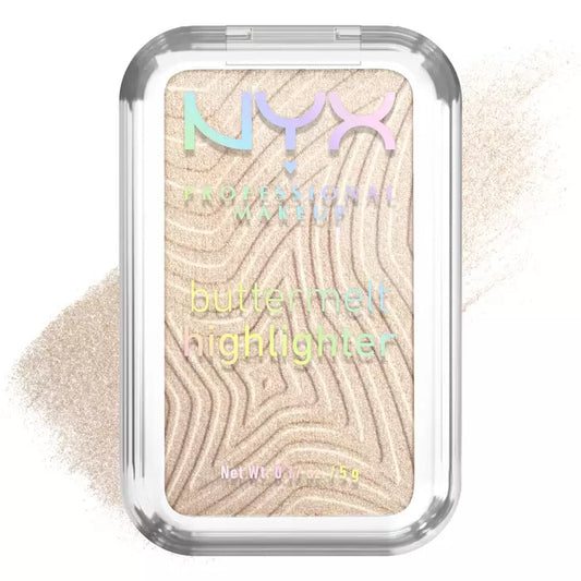 NYX Professional Makeup Buttermelt Highlighter – Shimmering Powder Face Highlighter