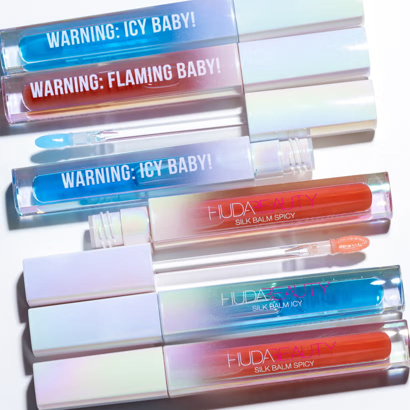 Huda Beauty Silk Balm Icy Cryo-Plumping Lip Balm 3ml – Cooling Lip Plumper