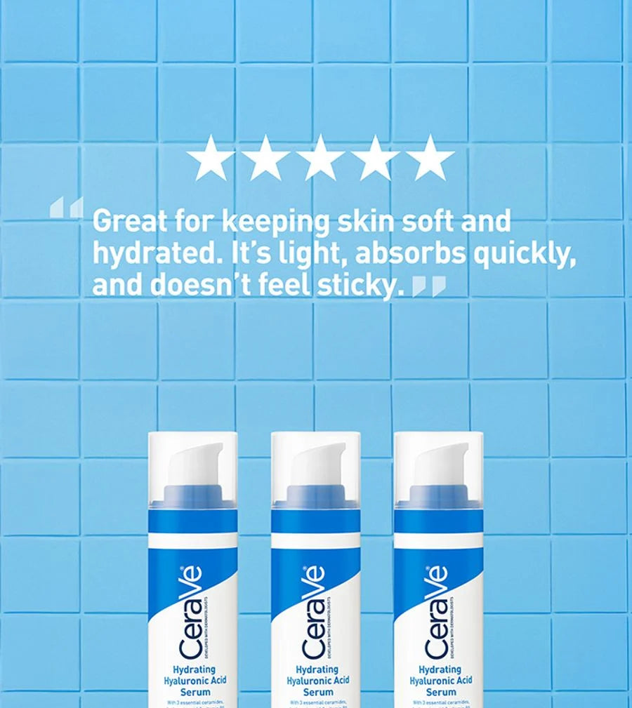 CeraVe Hydrating Hyaluronic Acid Serum with Ceramides & Vitamin B5 for Dry to Normal Skin – 30ml