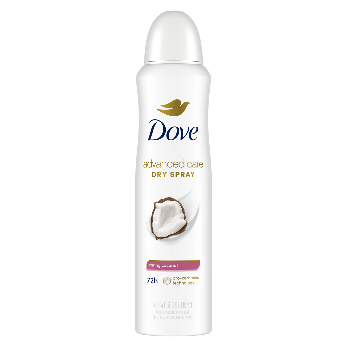Dove Advanced Care Dry Spray Antiperspirant - Caring Coconut (3.8 oz / 107g)