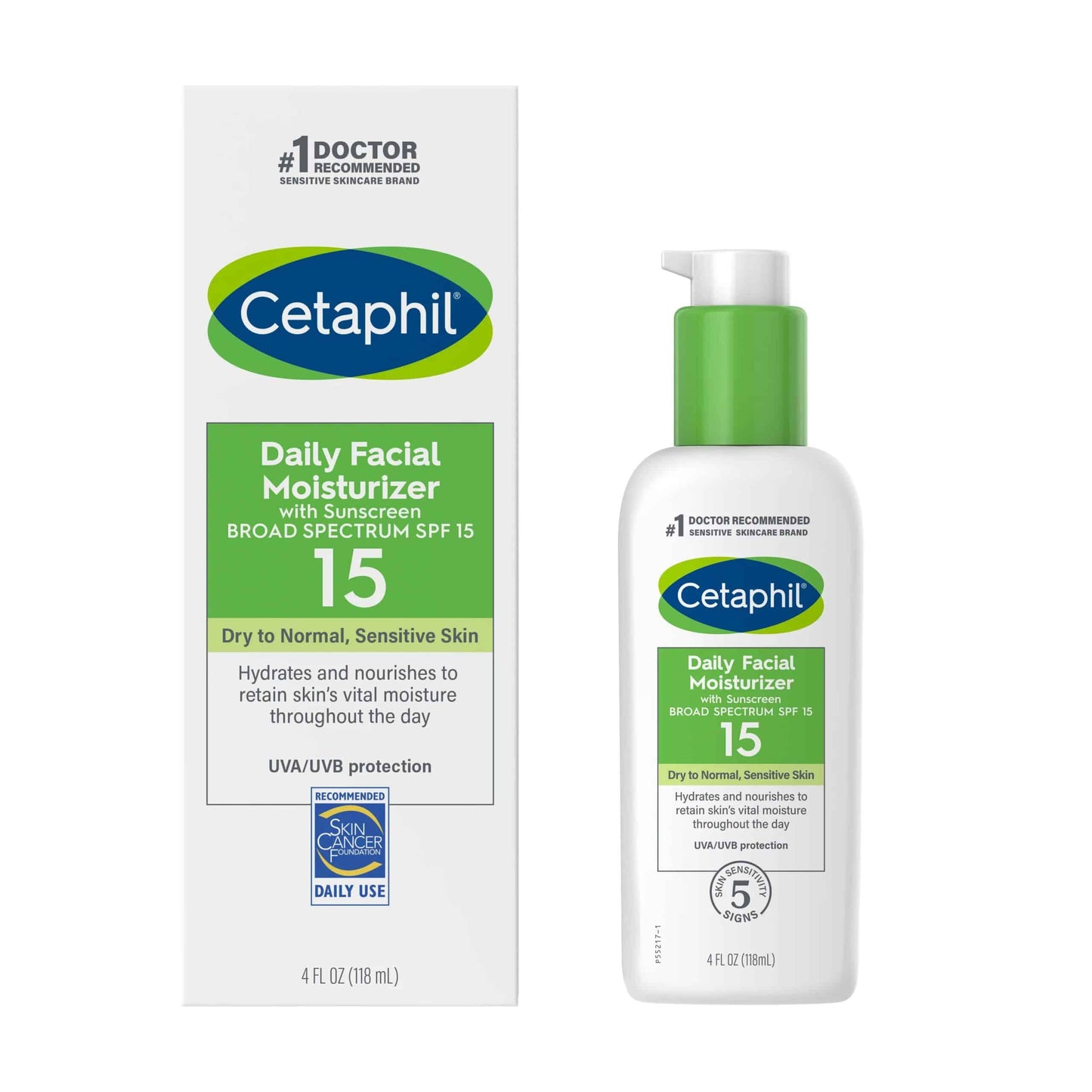 Cetaphil Daily Facial Moisturizer SPF 15 118ml – Hydrating Face Moisturizer with Broad Spectrum Sunscreen