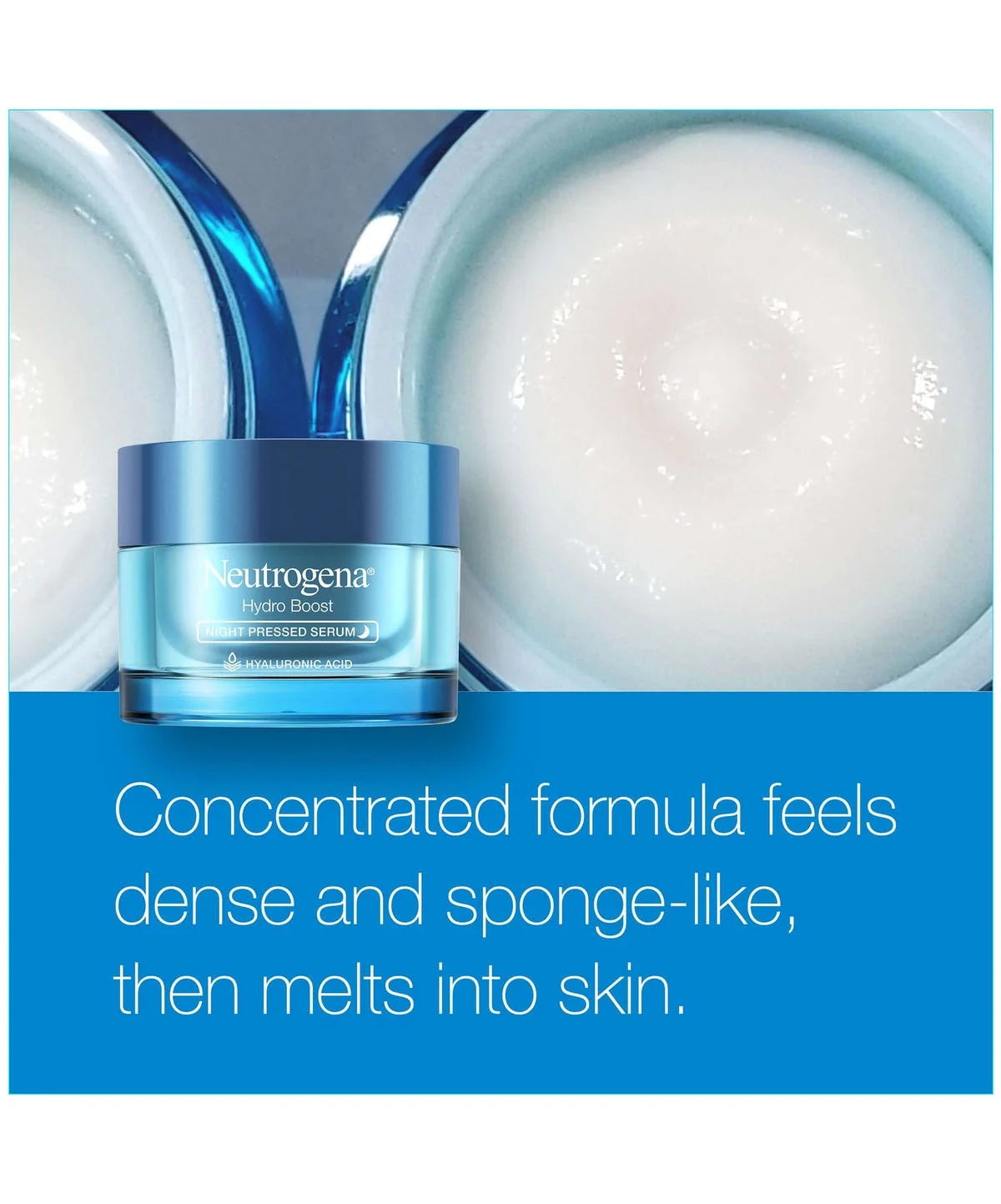 Neutrogena Hydro Boost Night Pressed Serum 48g – Overnight Hydrating Face Serum with Hyaluronic Acid for Dry Skin
