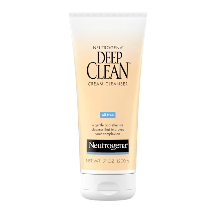 Neutrogena Deep Clean Cream Cleanser 200g – Oil-Free Daily Face Wash for Deep Pore Cleansing