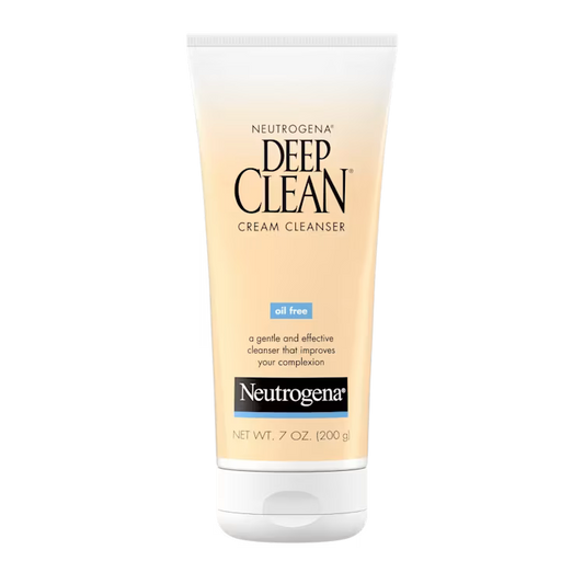 Neutrogena Deep Clean Cream Cleanser 200g – Oil-Free Daily Face Wash for Deep Pore Cleansing