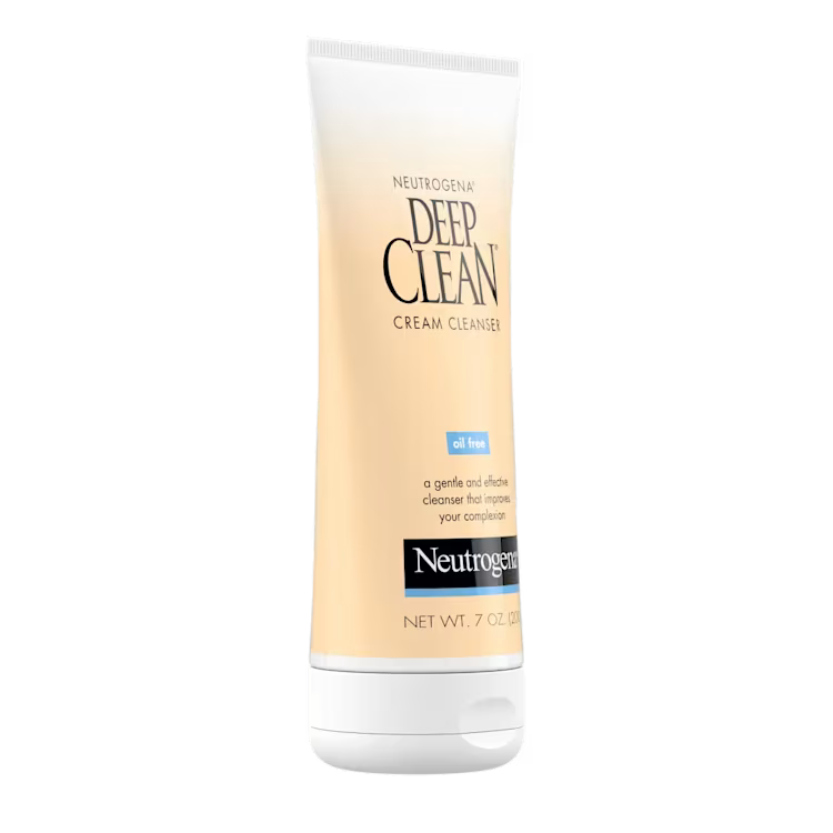 Neutrogena Deep Clean Cream Cleanser 200g – Oil-Free Daily Face Wash for Deep Pore Cleansing