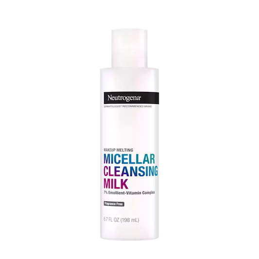 Neutrogena Makeup Melting Micellar Cleansing Milk Fragrance Free 198ml – Gentle Face Makeup Remover for Sensitive Skin