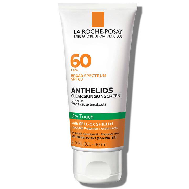 La Roche-Posay Anthelios Clear Skin Sunscreen SPF 60 Dry Touch Oil-Free Face Sunscreen for Sensitive & Acne-Prone Skin 90ml