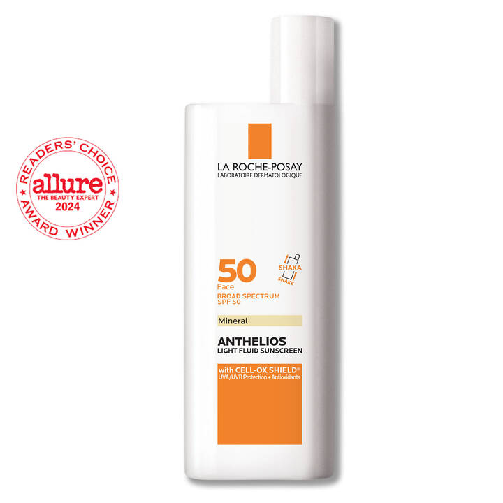 La Roche-Posay Anthelios Mineral Light Fluid Sunscreen SPF 50 50ml – Fragrance-Free Matte Finish Face Sunscreen