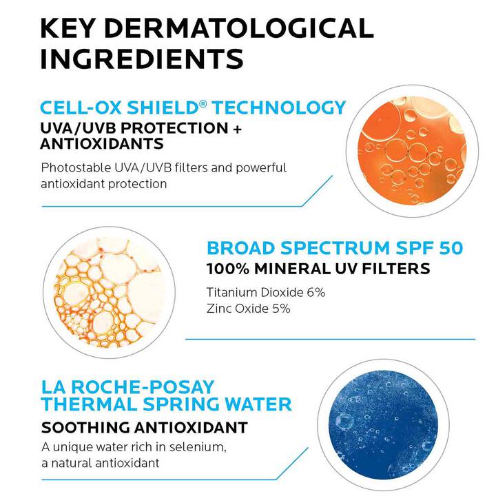 La Roche-Posay Anthelios Mineral Light Fluid Sunscreen SPF 50 50ml – Fragrance-Free Matte Finish Face Sunscreen