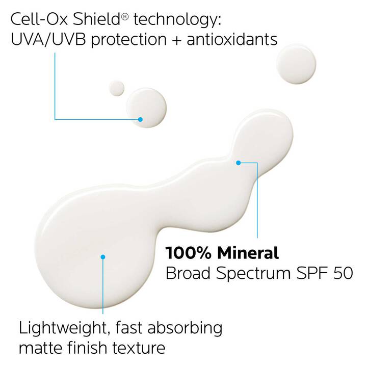 La Roche-Posay Anthelios Mineral Light Fluid Sunscreen SPF 50 50ml – Fragrance-Free Matte Finish Face Sunscreen