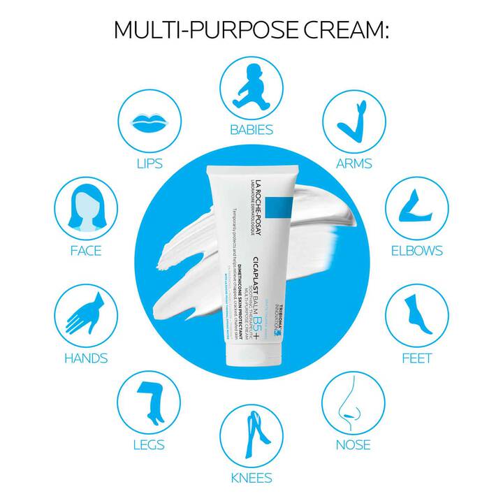 La Roche-Posay Cicaplast Baume B5+ Repair Balm 40ml – Multi-Purpose Soothing Moisturizer for Dry & Sensitive Skin