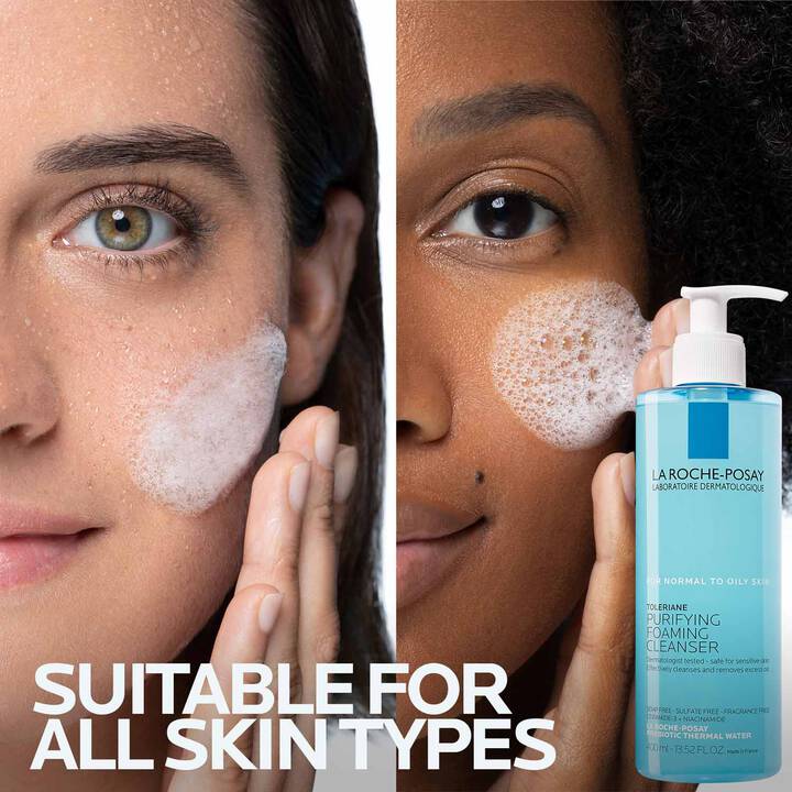 La Roche-Posay Toleriane Purifying Foaming Cleanser 400ml – Face Wash for Normal to Oily Sensitive Skin