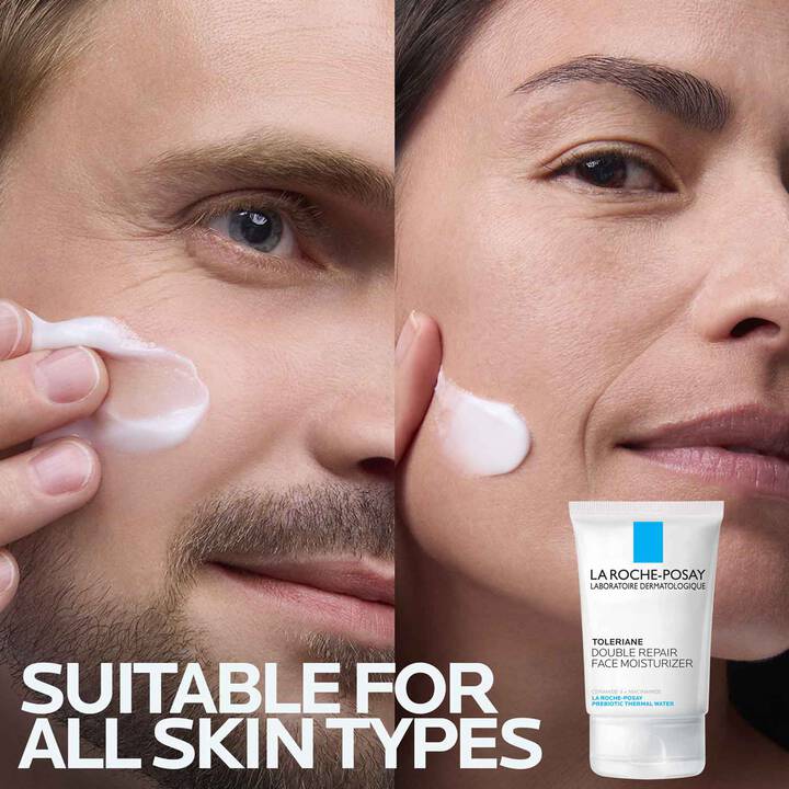 La Roche-Posay Toleriane Double Repair Face Moisturizer 100ml – Oil-Free Daily Moisturizer with Ceramide-3 & Niacinamide for Sensitive Skin