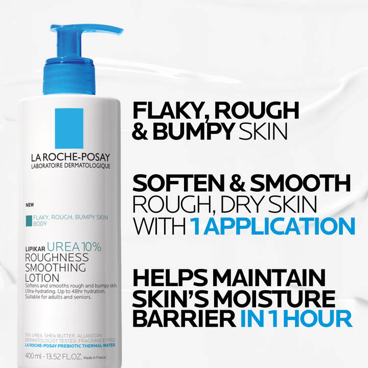 La Roche-Posay Lipikar Urea 10% Smoothing Lotion 400ml – Body Lotion for Rough & Dry Skin