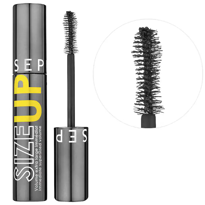 Sephora Collection Size Up Waterproof Mascara Ultra Black Volumizing Formula