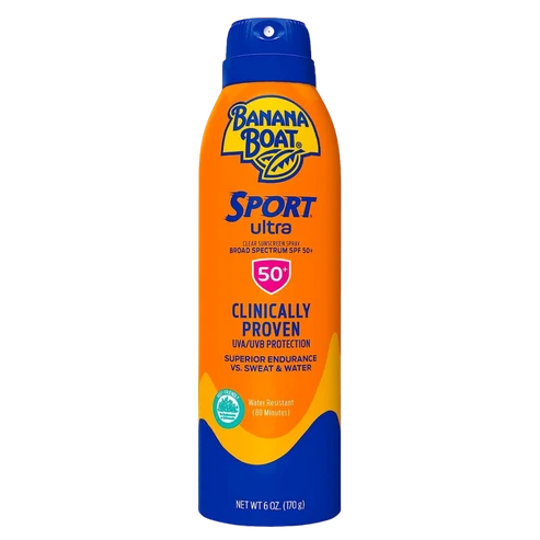 Banana Boat Sport Ultra Clear Sunscreen Spray SPF 50+ 170g – Broad Spectrum UVA/UVB Protection