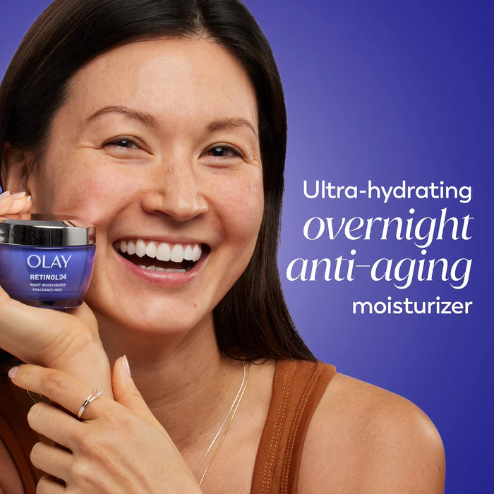 OLAY Retinol 24 Mini Night Moisturizer 15ml – Fragrance-Free Anti-Aging Face Cream