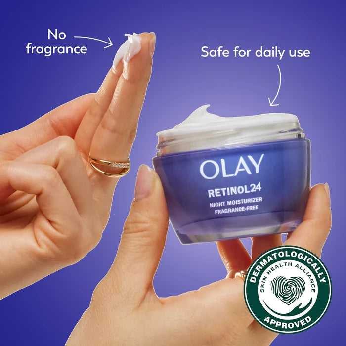 OLAY Retinol 24 Mini Night Moisturizer 15ml – Fragrance-Free Anti-Aging Face Cream