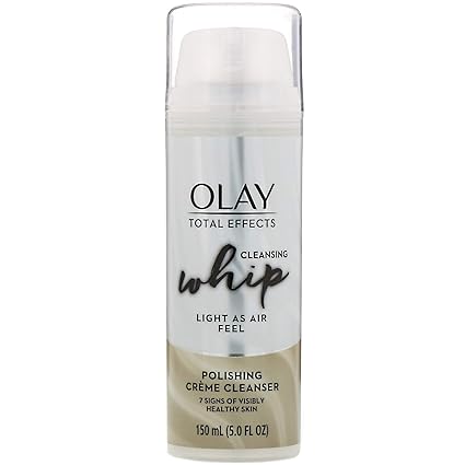 OLAY Total Effects Cleansing Whip Crème Cleanser 150ml – Lightweight Daily Face Wash