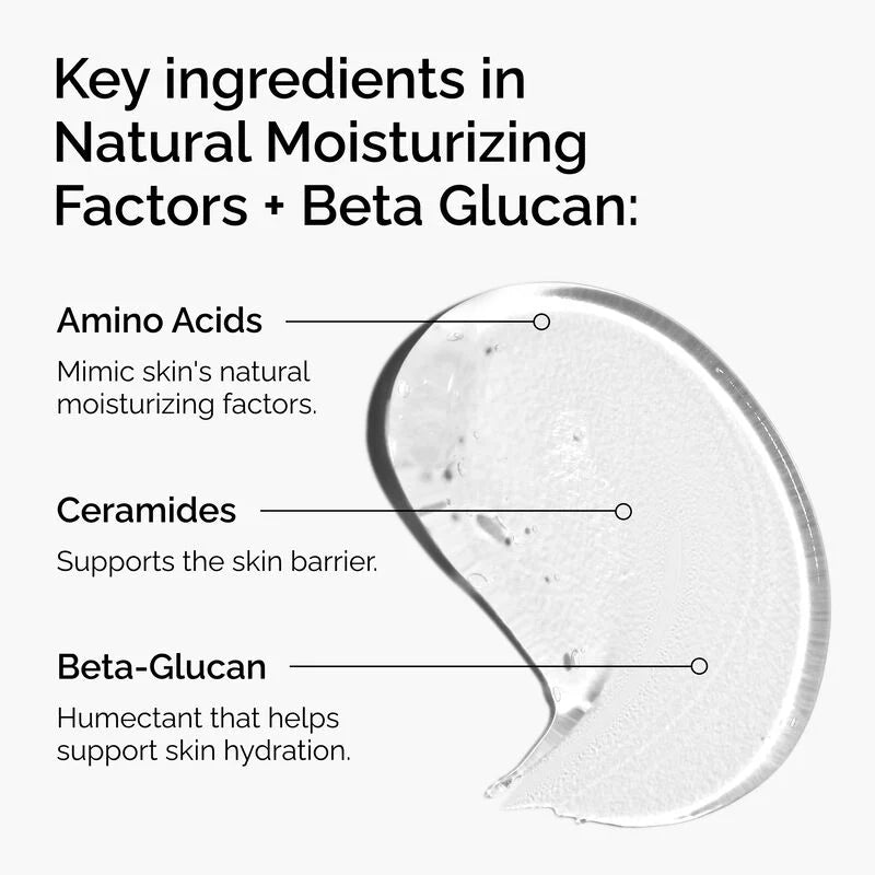 The Ordinary Natural Moisturizing Factors + Beta Glucan Moisturizer 100ml | Lightweight Daily Face Cream