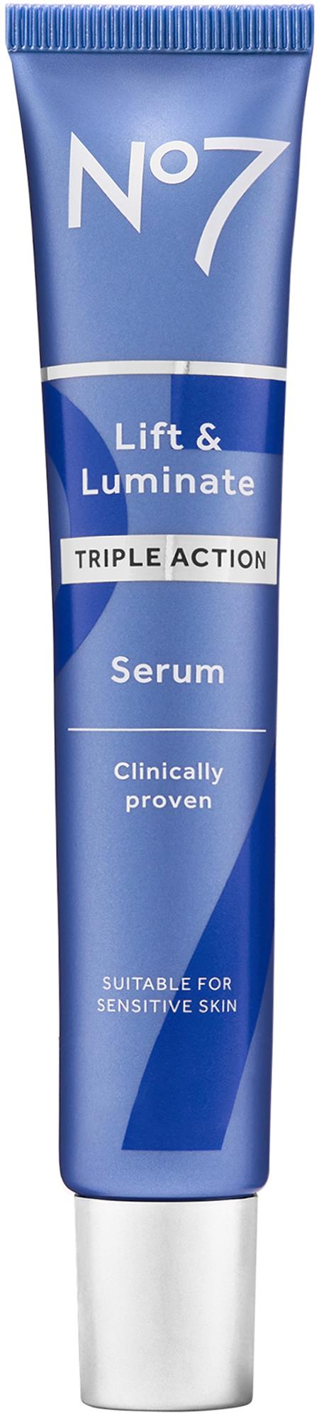 No7 Lift & Luminate Triple Action Face Serum - 2 Weeks Even Skin Tone Variant (1.69 oz / 50ml)