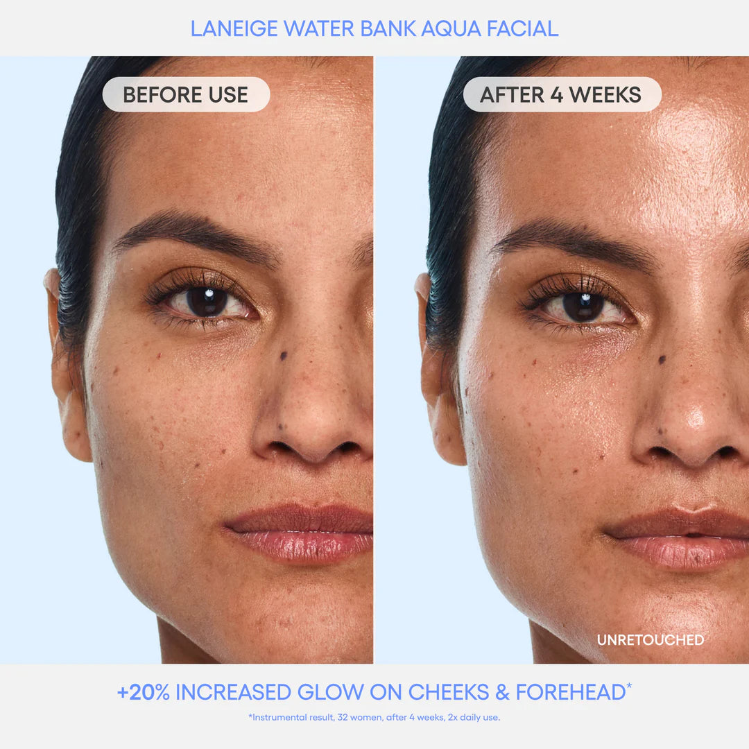 LANEIGE Water Bank Aqua Facial Serum (30ml / 1.01 fl. oz.) – Hydrating, Retexturizing & Glow Serum