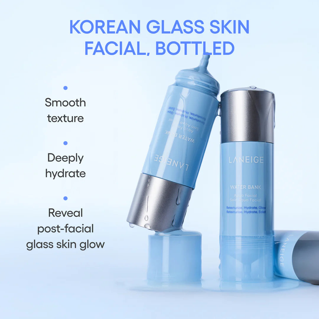 LANEIGE Water Bank Aqua Facial Serum (30ml / 1.01 fl. oz.) – Hydrating, Retexturizing & Glow Serum