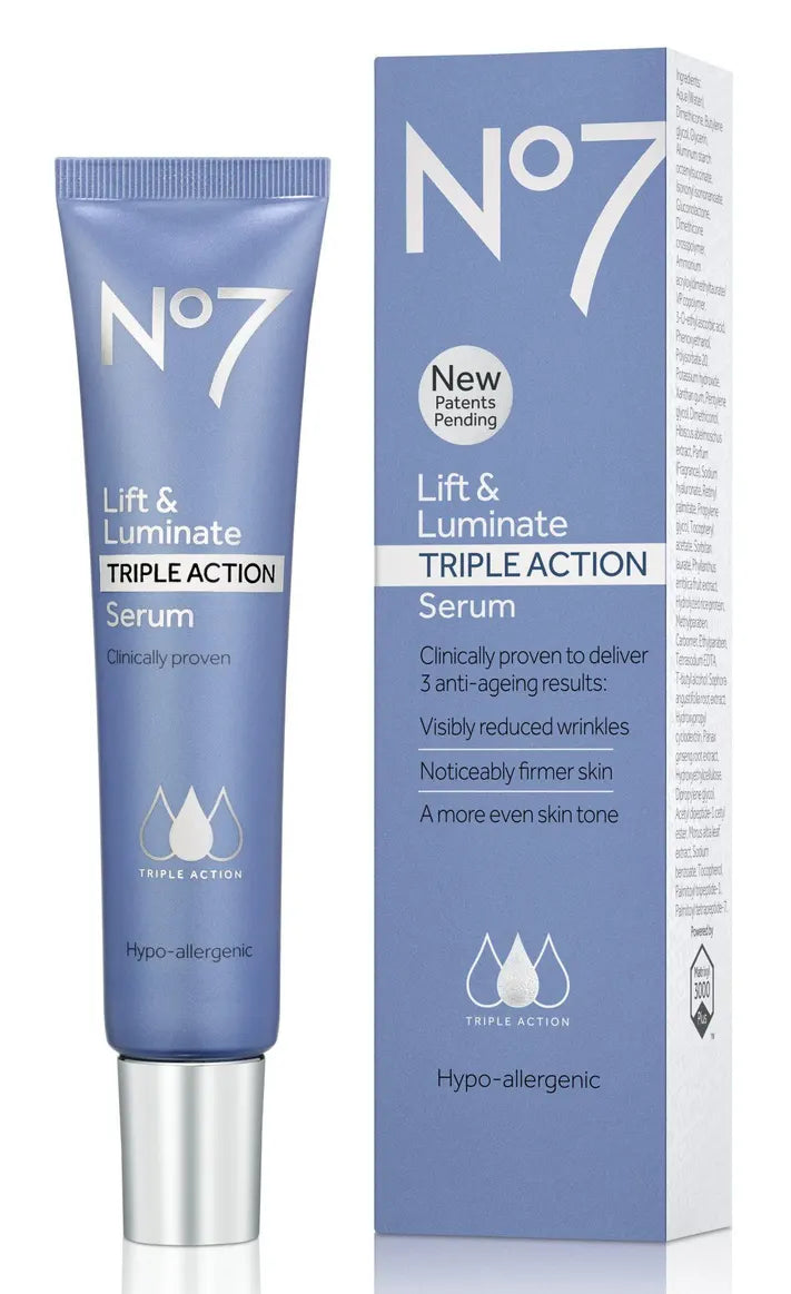 No7 Lift & Luminate Triple Action Serum - 30ml (1 Fl Oz) Hypoallergenic Edition