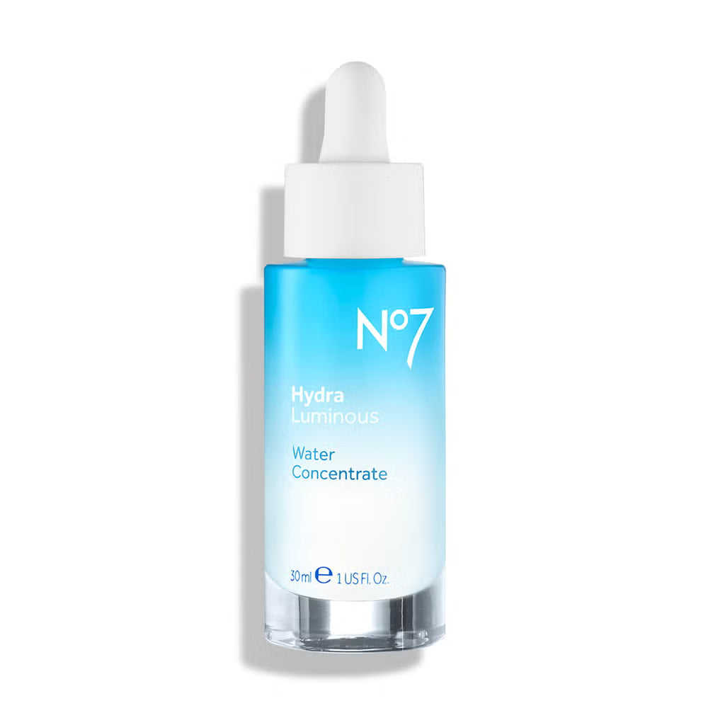 No7 HydraLuminous Water Concentrate - Hydrating Face Serum Dropper (1 Fl Oz / 30ml)