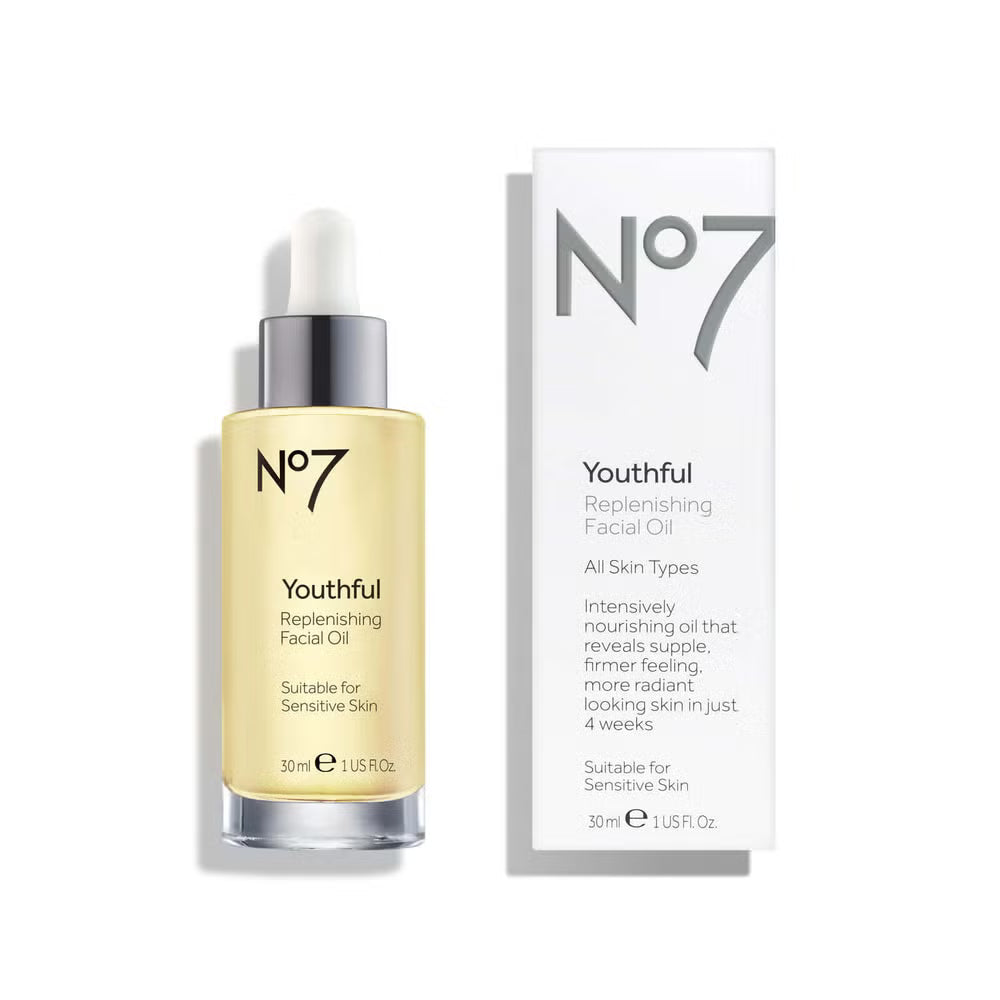 No7 Youthful Replenishing Facial Oil - Intensive Nourishing Treatment (30ml / 1 Fl Oz)