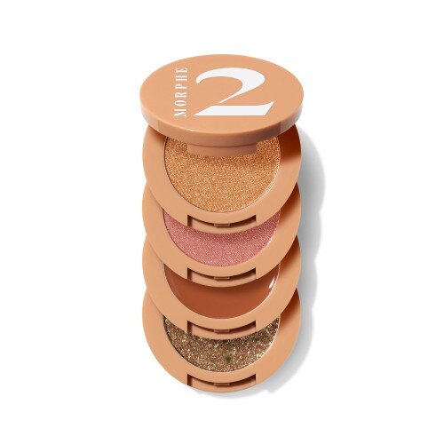 Morphe 2 Quad Goals Multi-Palette Eyeshadow Blush Highlighter and Lip Stack
